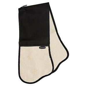 RM029 Double Oven Glove Black & Cream