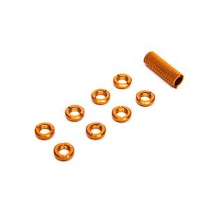 Electronics: Radio Switch Nuts (8) & Wrench, Orange, Spektrum