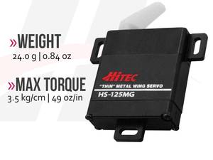 HS-125MG Slim Metal Gear Wing Servo, Hitec