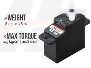 HS-53 Super-Economy Feather, Nylon Gear Servo, Hitec