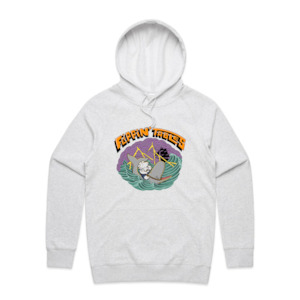 Tshirts And Hoodies: White Marle Premium Hood  | AS Colour