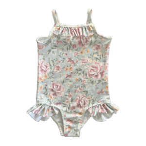 Girls short sleeve togs - Pink floral