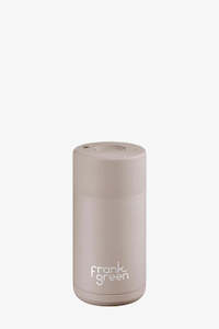 Eco Friendly: Stainless Steel with Push Button Lid Moon Dust 12oz Ceramic Cup