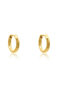 Linda Tahija: Classic Huggie Earrings Sterling Silver 14K EOL Gold Plated