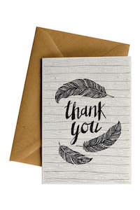 Thank You Feathers Greeting Card