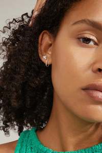 Pilgrim Jewellery: Emanuelle Silver Crystal Stud + Hoop Earring set 3