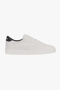 Sneakers: 2843 White With Black Trim Club Canvas Grape-Faux Leather Sneaker