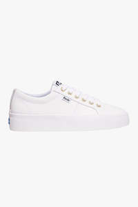 Sneakers: Jump Kick Duo White Leather Low Sneaker