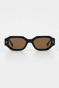 Isle Of Eden: Blake Black Brown Lens Sunglasses