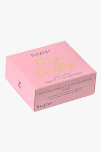 Huxter: Merry Christmas Mini Boxed Guest Soap Pale Pink Mimosa, Vanilla + Sandalwood 50g