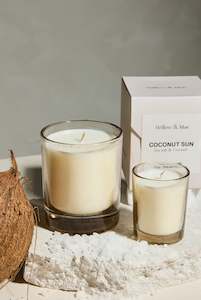 Home Fragrances: Coconut Sun Sea Salt + Coconut 210g Soy Candle