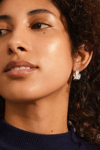 Willpower Wavy EOL Recycled Silver Plated Huggie Hoop Earrings