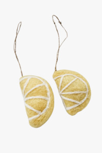 All Home Beauty: Hanging Felt Lemon Slice Xmas Decoration