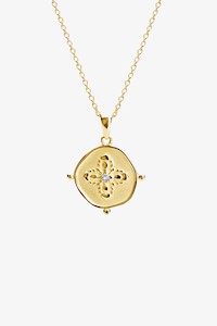 Sahara Medallion 18k Gold Plated EOL Necklace