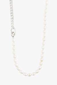 Precious Silver Chain With Pearls Necklace