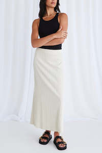 Luck Bone Rib Knit Skirt