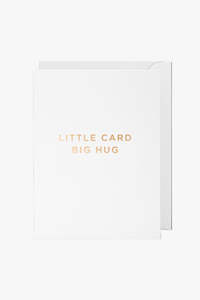 Little Card Big Hug White Small Greeting Card