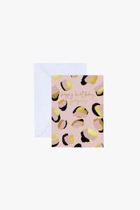 Cards Gift Wrapping: Happy Birthday Gorgeous Pink Leopard Print Greeting Card