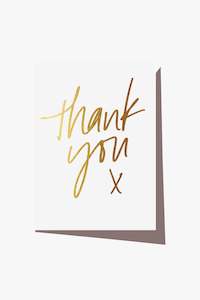 Cards Gift Wrapping: Thank You Gold Greeting Card