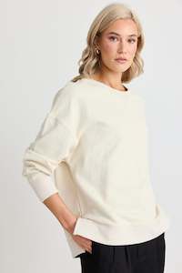 Autumn Tones: Halcyon Cream Relaxed Sweatshirt