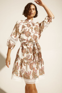 Sale 151: Alight Cream Paisley SS Mini Dress