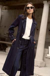 Sale 151: Rodeo Indigo Denim Trench Coat