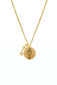Earth Energy Charm Gold Necklace