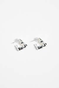 Gifts Under 75: Wavy Organic Silver Huggie Earring