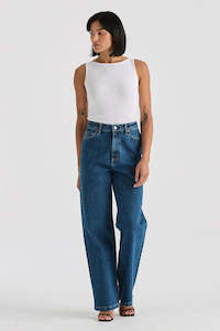 Hi Wide Afterglow Blue Denim Jean