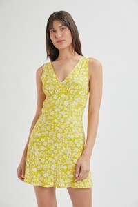 Dress Boot Sale: Eliza Yellow Mini Valerie Floral Mini Dress