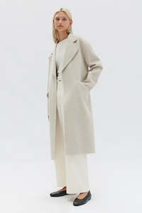 Sale 151: Sadie Oat Marle Single Breasted Wool Coat