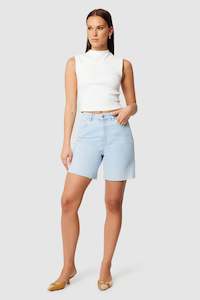 Slides And Shorts: Carrie Kate Light Blue Denim Short