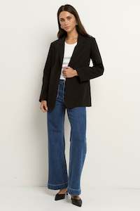 Blazers: Atlantic Black Lyocell Cotton Classic Blazer