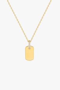 Ania Haie: Glam Gold Tag EOL Necklace