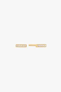 Ania Haie: Glam Rock Gold Bar Stud EOL Earrings