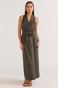 Staple The Label: Kendi Khaki Cargo Midi Dress
