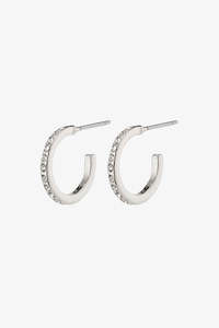 The Am To Pm Edit: Roberta Pi Silver Plated Crystal 12mm Earrings