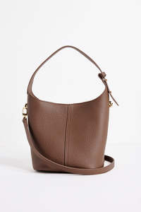 Ethical Fair: Valencia Brown Leather Multi Strap Mini Tote Bag