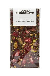 Dark Chocolate, Pistachio and Boysenberry Bar