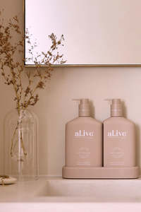 Apricot & Sweet Fig Hand & Body 500ml Wash + Lotion Nude Duo Tray