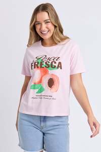 Gifts Under 75: Fresca Pale Pink Printed Boxy Tee