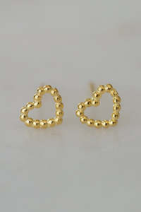 Sophie: Dotty Love Stud Earrings Gold