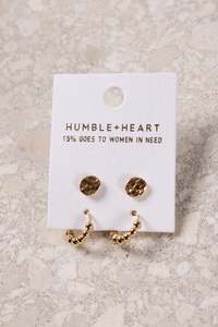 Ethical Edit: Bubble Hoop EOL Stud Set Gold Earrings