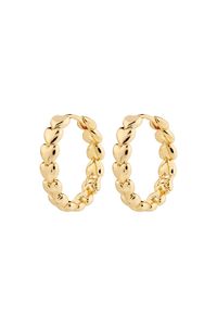 Pilgrim Jewellery: Maeve Heart Gold Recycled Hoop Earrings