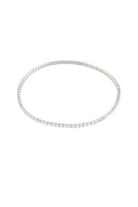 Arash Silver Plated Crystal Stretchy Bracelet