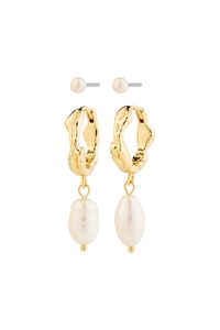Jonne Pearl Gold Plated set 2 Earrings