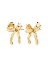Pilgrim Jewellery: Cassian Recycled Gold Plated Bow Stud Earrings