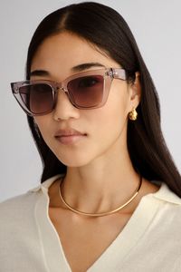 Le Coeur Smoke Rounded Cat Eye Sunglasses