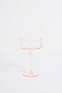 Just A Little Something: Bloom Wavy Pink Cocktail Glass