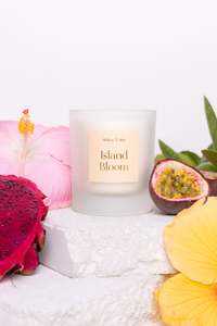 Home Fragrances: Island Bloom Yellow 210g Soy Candle